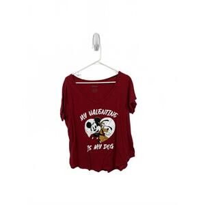 Torrid Disney My Valentine Is My Dog Red T-Shirt